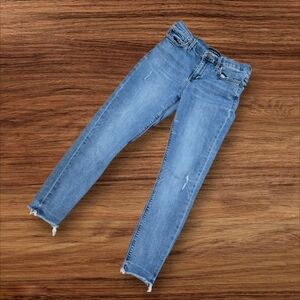 Lucky Brand Skinny Stretch Jeans With Distressing